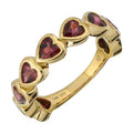 14k Yellow Gold Heart Shape Rhodolite Ring Coeur Cult Core