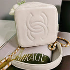 Chanel Chain Bar Vanity with Chain 22S Quilted Calfskin Small Coeur Cult Core