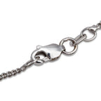 14k White Gold Emerald &amp; Diamond Pendant Necklace