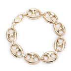 14k Yellow Gold 8.68 tcw. Pave Diamond Puffed Marina Link Bracelet Coeur Cult Core