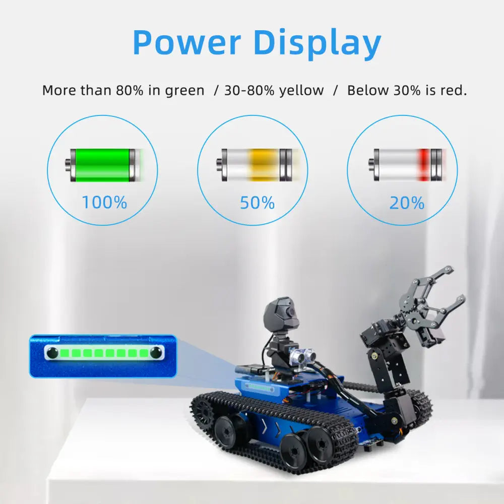 XiaoR GEEK GFS-X crawler-type AI programmable robot car with Raspberry Pi 4B 4G development kits Coeur Cult Core