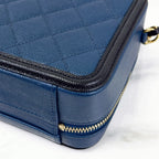 Chanel small blue filigree vanity, gold hdw Coeur Cult Core