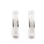 18k White Gold 1.05 tcw. Diamond Hoop Earrings