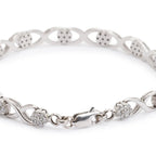 18k White Gold 1.82 tcw. Diamond Link Bracelet