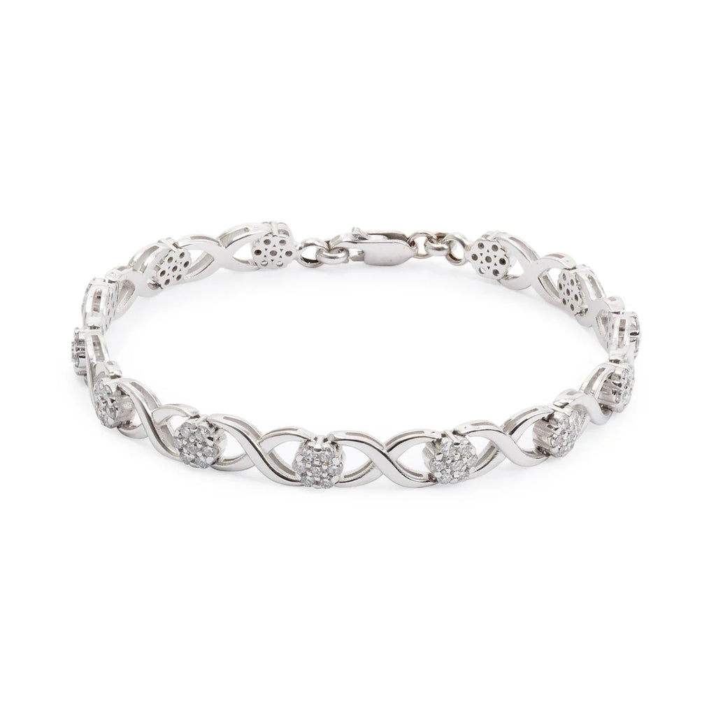 18k White Gold 1.82 tcw. Diamond Link Bracelet