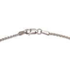 18k White Gold Blue Topaz &amp; Diamond Pendant Necklace