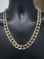 15mm 10k Jumbo Yellow Handmade Gourmette Gold Chain NEW, Size: 20 Coeur Cult Core