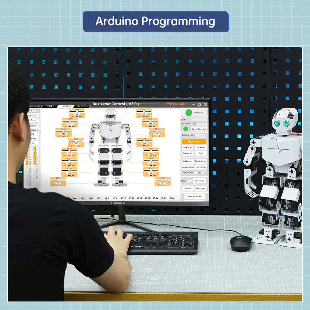 Hiwonder Tonybot Humanoid Robot with AI Vision & Voice Interaction, Educational Programming Kit, Supports Arduino, Scratch & Python (Advanced Kit)