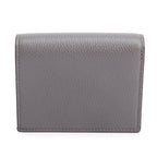 Grey Calfskin Leather Zumi Chain Card Case Wallet w/ Box