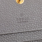 Grey Calfskin Leather Zumi Chain Card Case Wallet w/ Box