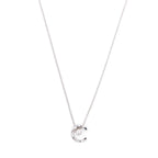 18k White Gold Diamond Coco Pendant Necklace