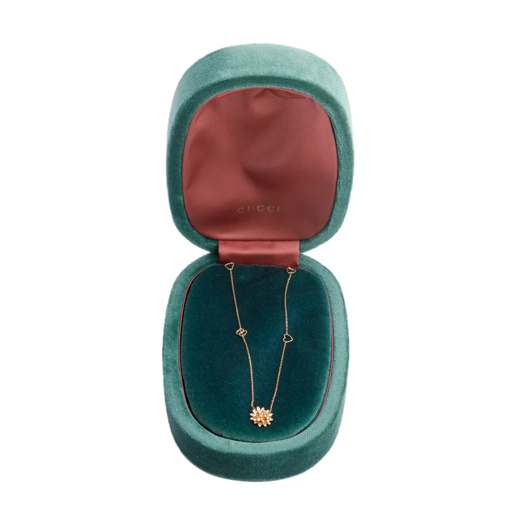 18k Rose Gold Diamond Flora Necklace w/ Box