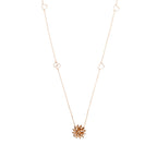 18k Rose Gold Diamond Flora Necklace w/ Box