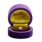 18k Yellow Gold Diamond Flora Horsebit Ring, Size 13 6.25 w/ Box