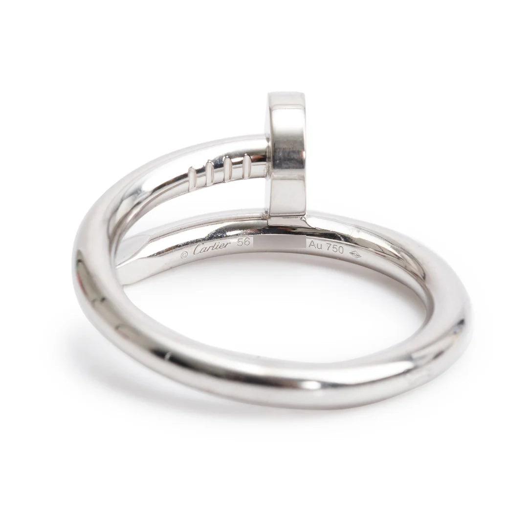2024 18k White Gold Juste Un Clou Ring, Classic Model, Size 56 7.5 w/ Receipt