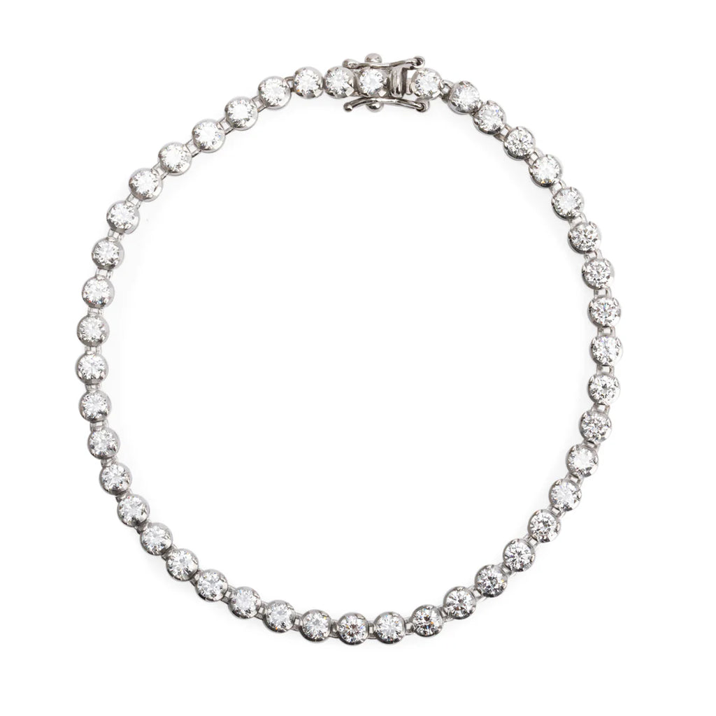18k White Gold 5.0 tcw. Diamond Tennis Bracelet
