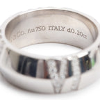 18k White Gold Diamond Atlas X Closed Wide Ring, Size 6 w/ Box