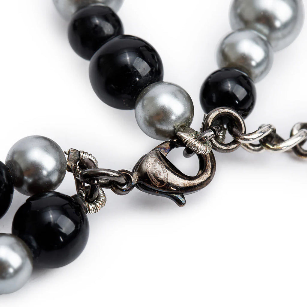 Ruthenium Faux Pearl &amp; Crystal Supermarket Soup Can Necklace w/ Box