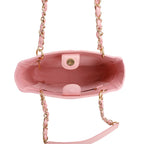 Pink Caviar Leather Petite Shopping Tote