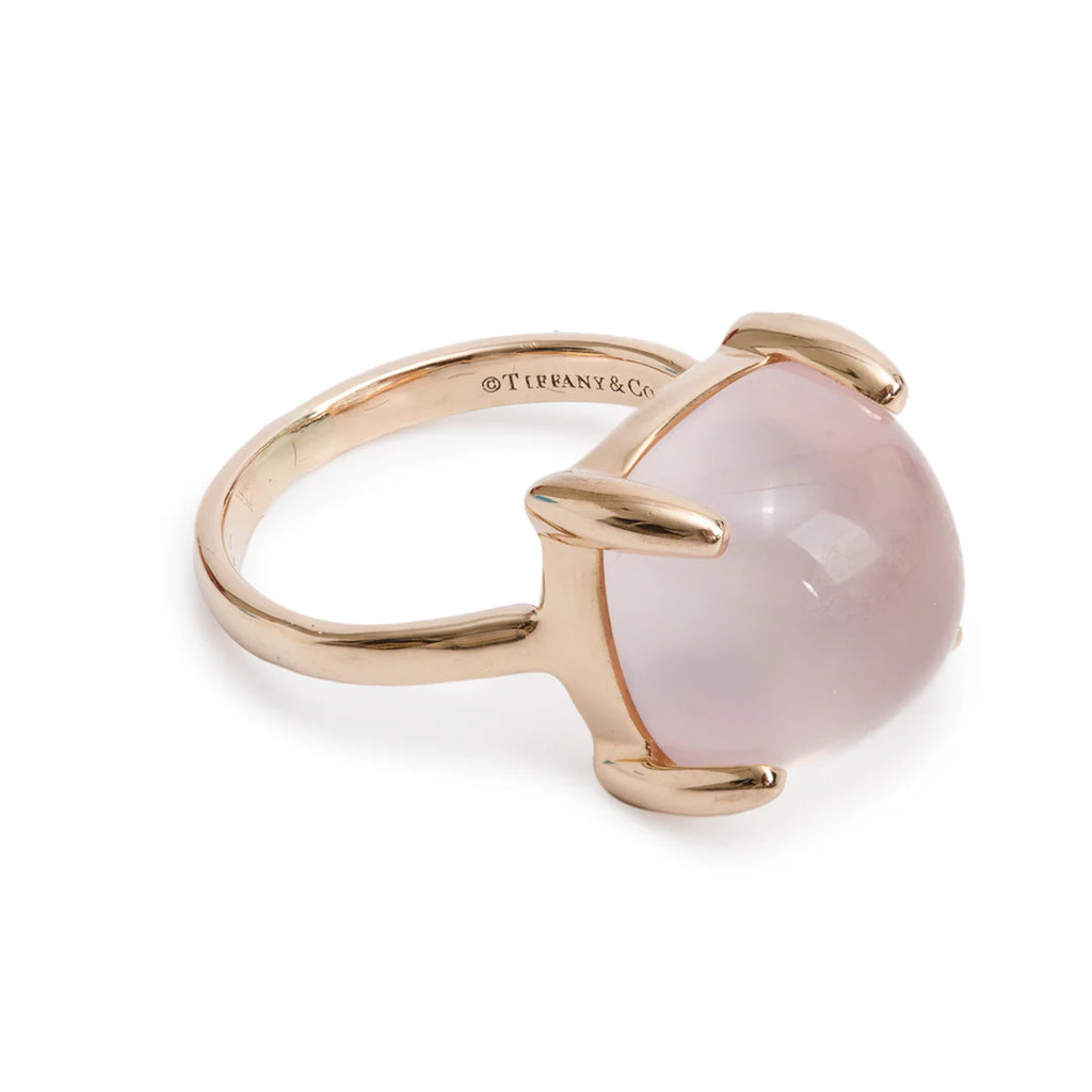 Paloma Picasso 18k Rose Gold Rose Quartz Sugar Stacks Ring, Size 6 w/ Box