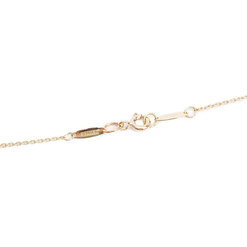 18k Yellow Gold Large Notes Round Pendant Necklace w/ Box