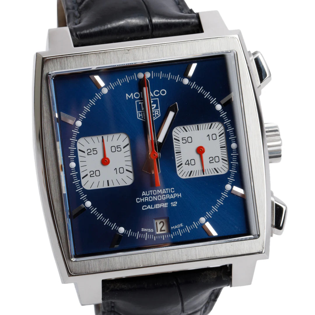 Stainless Steel Monaco 39 MM Automatic Chronograph Watch CAW2111-0 w/ Box