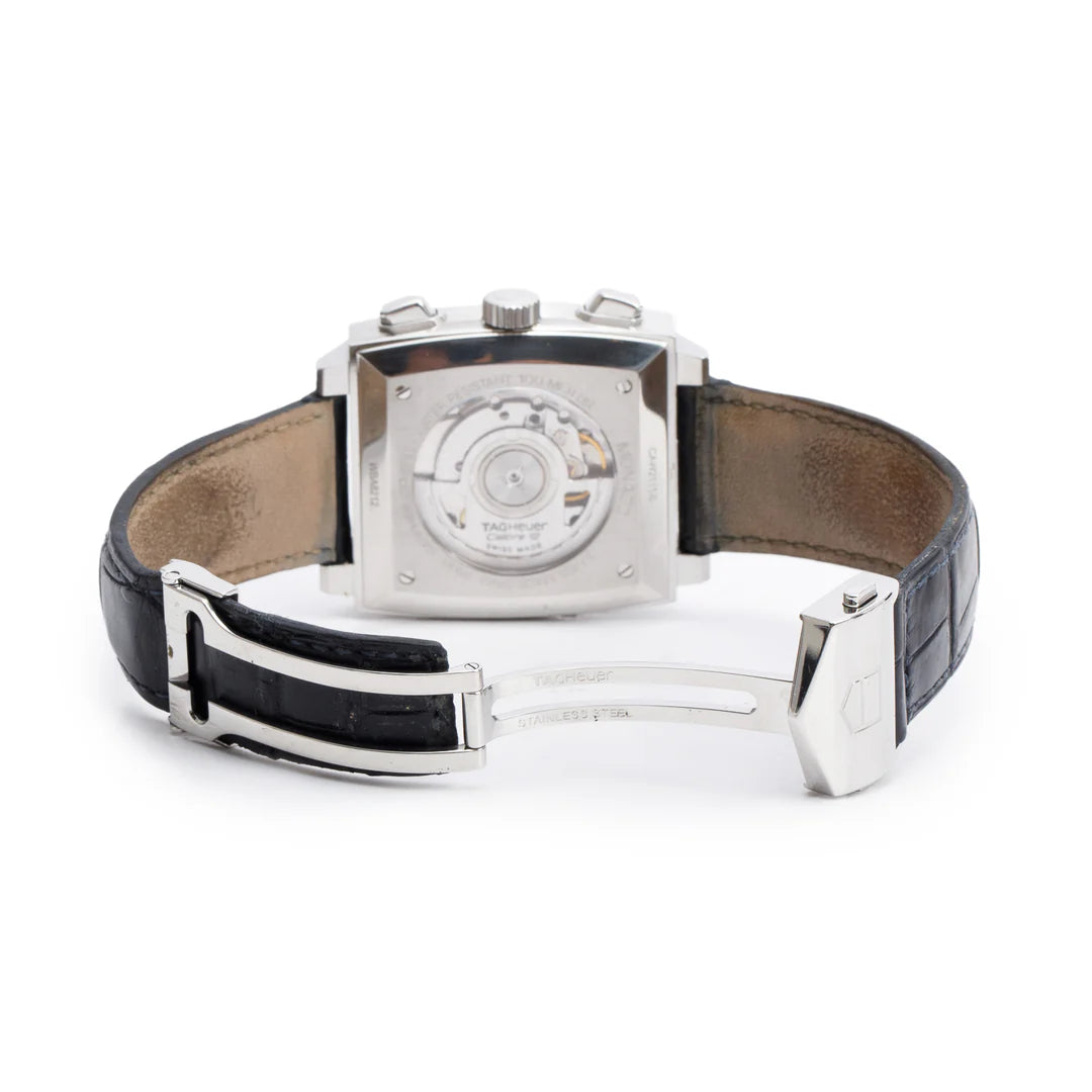 Stainless Steel Monaco 39 MM Automatic Chronograph Watch CAW2111-0 w/ Box