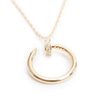 2023 18k Yellow Gold Diamond Juste Un Clou Pendant Necklace w/ Box &amp; Certificate