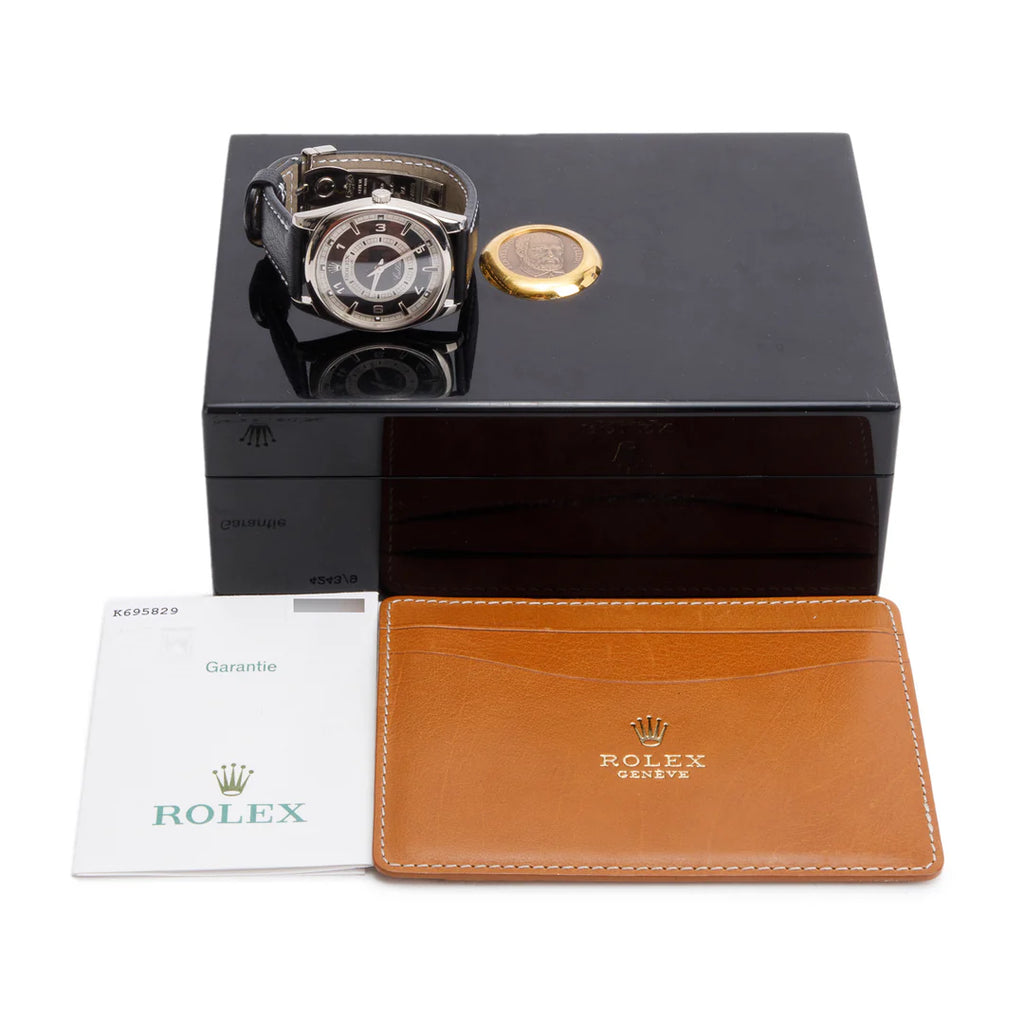 18k White Gold Cellini Danaos 38 MM Manual Watch 4243 w/ Box &amp; Papers