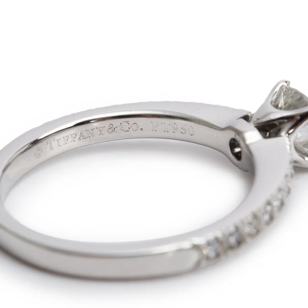 Novo Platinum 0.48 ct. Square Cushion Brilliant Cut Diamond Engagement Ring, Size 4.5 w/ Box &amp; Certification Paperwork