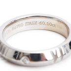 18k White Gold Diamond Atlas X Closed Narrow Band Ring, Size 6 w/ Box Coeur Cult Core