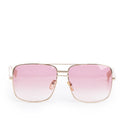 CL41808/S Gold Tone Metal Square Aviator Sunglasses w/ Case Coeur Cult Core