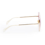 CL41808/S Gold Tone Metal Square Aviator Sunglasses w/ Case Coeur Cult Core