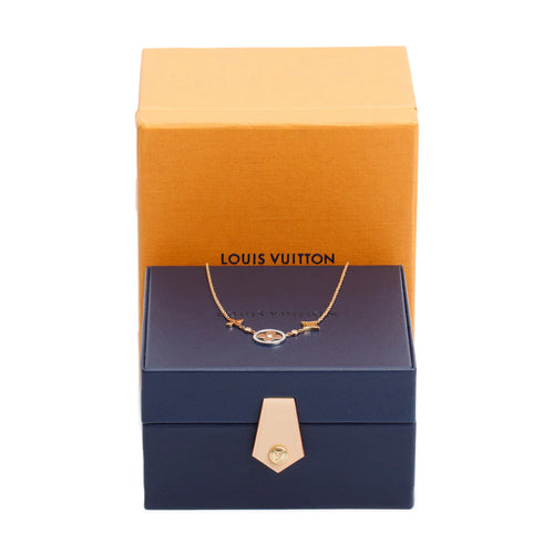 18k Rose, Yellow &amp; White Gold Diamond Idylle Blossom XL 3 Golds Necklace w/ Box