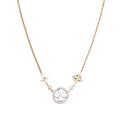 18k Rose, Yellow &amp; White Gold Diamond Idylle Blossom XL 3 Golds Necklace w/ Box