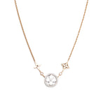 18k Rose, Yellow &amp; White Gold Diamond Idylle Blossom XL 3 Golds Necklace w/ Box