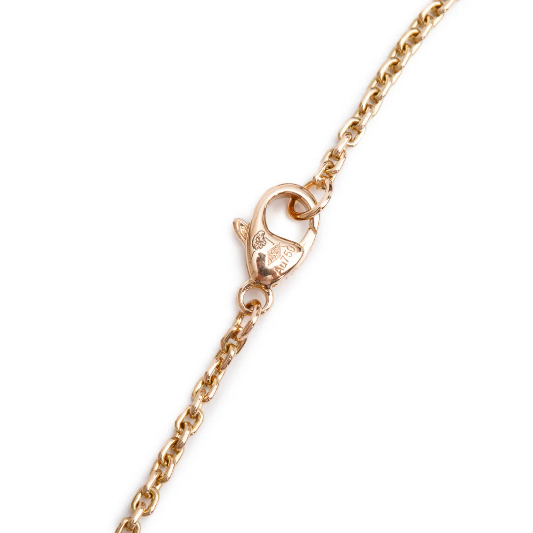 18k Rose, Yellow &amp; White Gold Diamond Idylle Blossom XL 3 Golds Necklace w/ Box