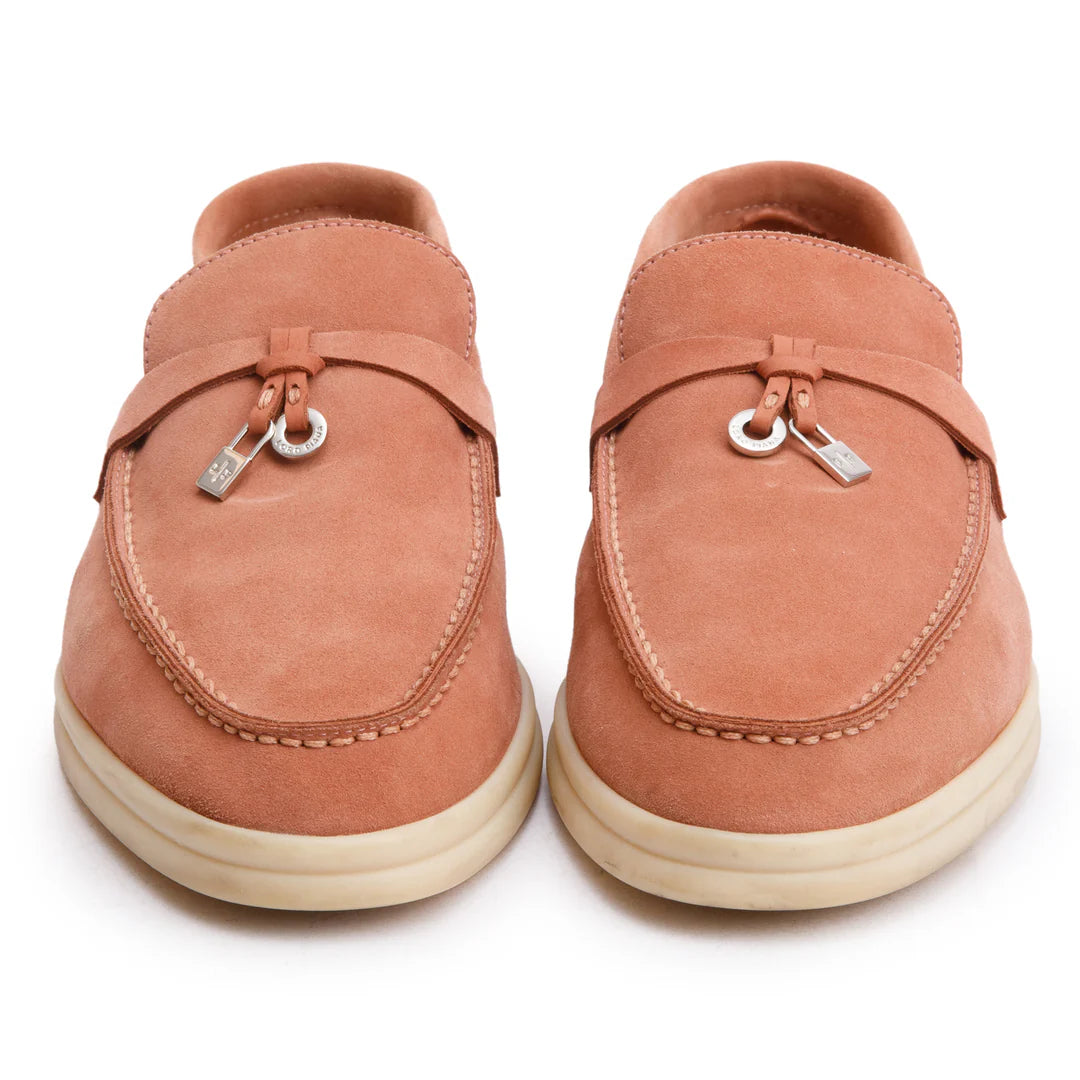Ancient Blush Suede Summer Charms Walk Loafers, Size 37 w/ Box