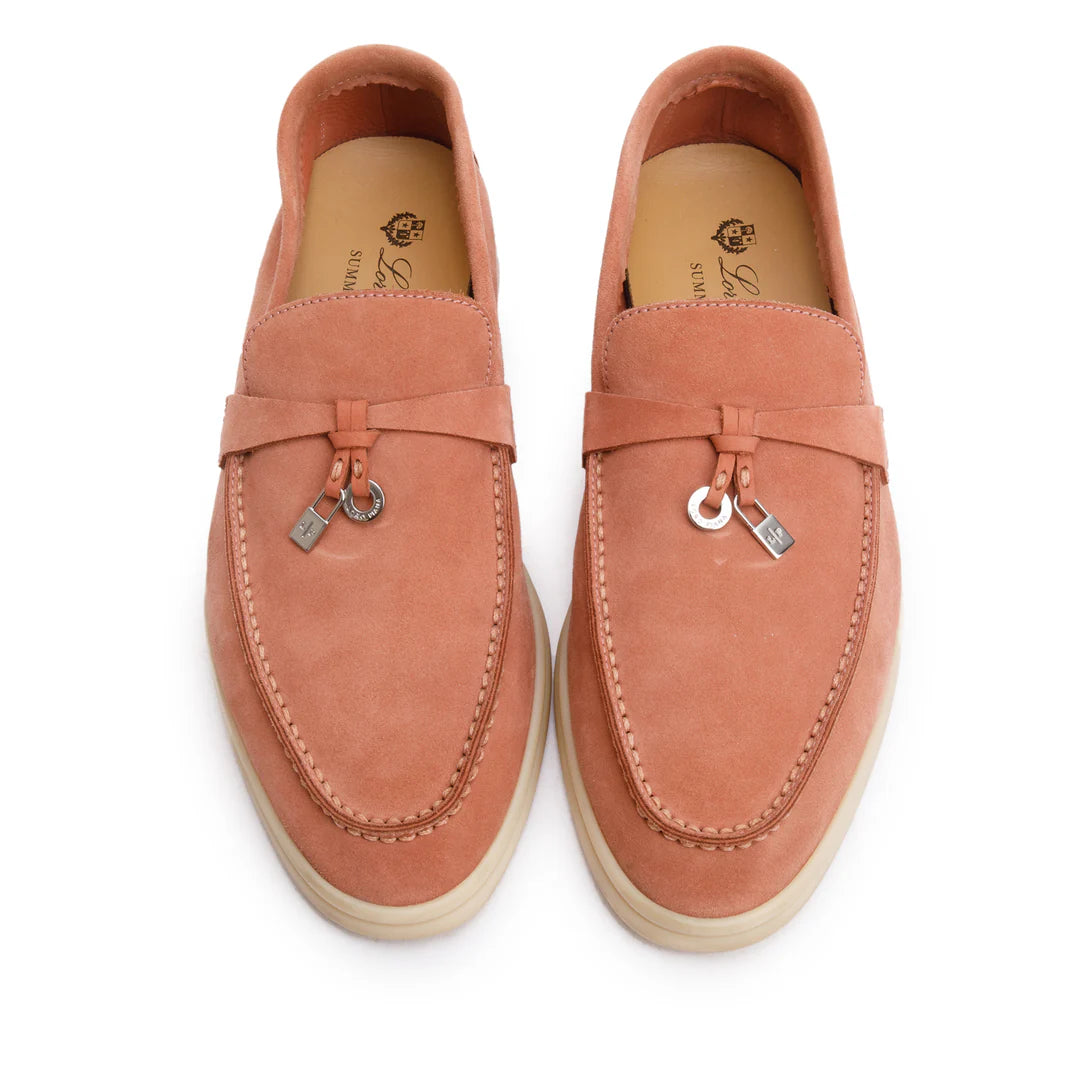 Ancient Blush Suede Summer Charms Walk Loafers, Size 37 w/ Box