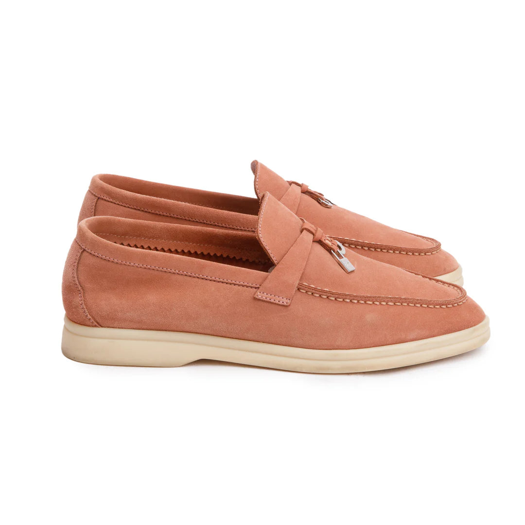 Ancient Blush Suede Summer Charms Walk Loafers, Size 37 w/ Box