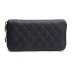 Black Calfskin Leather Cambon Yen Wallet w/ Box, Receipt &amp; Authenticity Card Coeur Cult Core