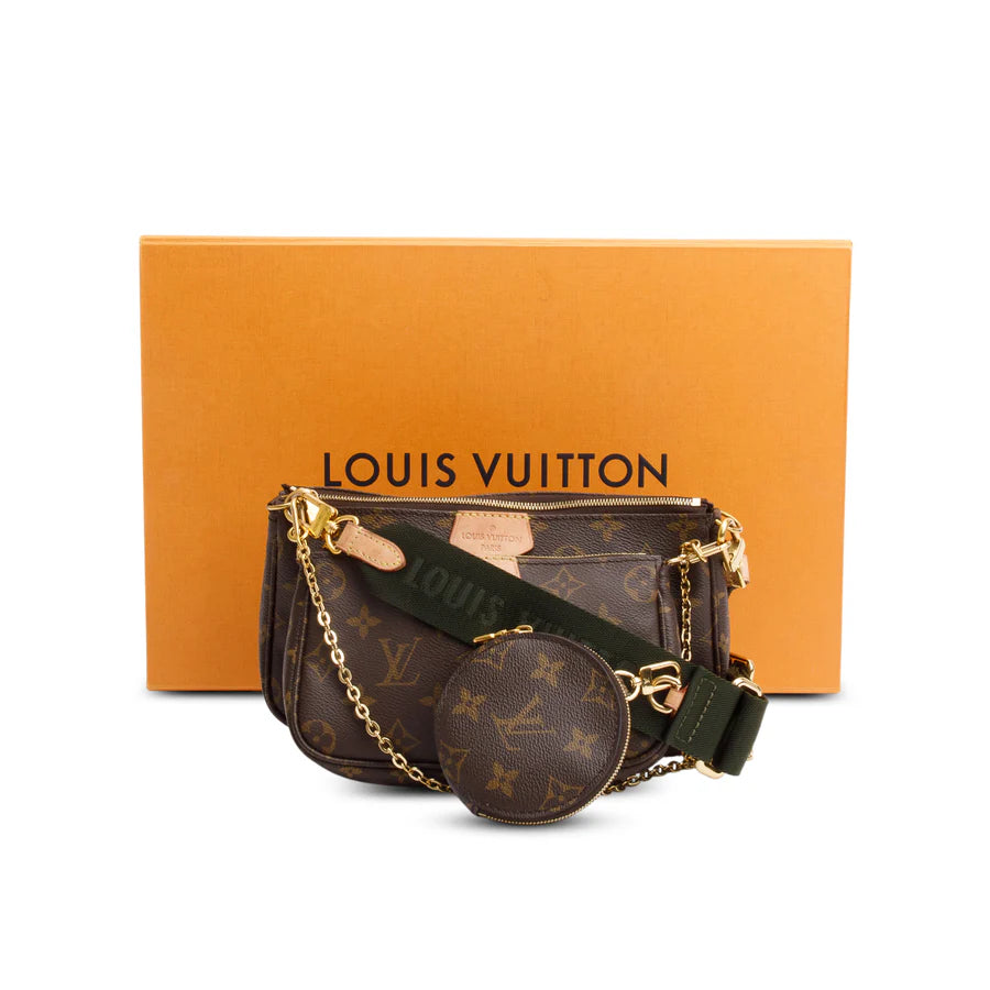 2020 Monogram Khaki Multi-Pochette Accessoires w/ Box Coeur Cult Core