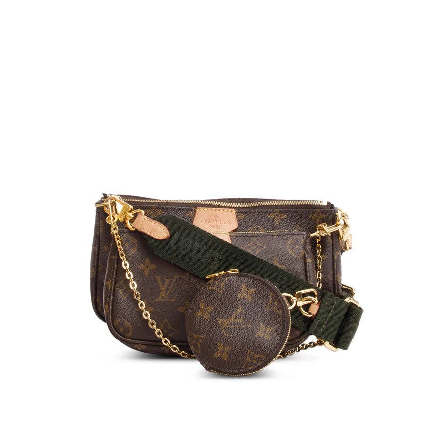 2020 Monogram Khaki Multi-Pochette Accessoires w/ Box Coeur Cult Core