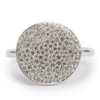 Sterling Silver Diamond Stardust Large Flower Ring, Size 7.25 Coeur Cult Core