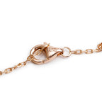 18k Yellow, White &amp; Rose Gold Half Paved Diamond Trinity Pendant Necklace, Small Model w/ Box