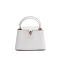 White Iridescent Python Capucines Mini