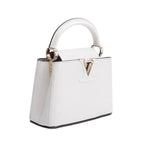 White Iridescent Python Capucines Mini