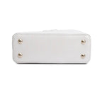 White Iridescent Python Capucines Mini