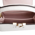 White Iridescent Python Capucines Mini