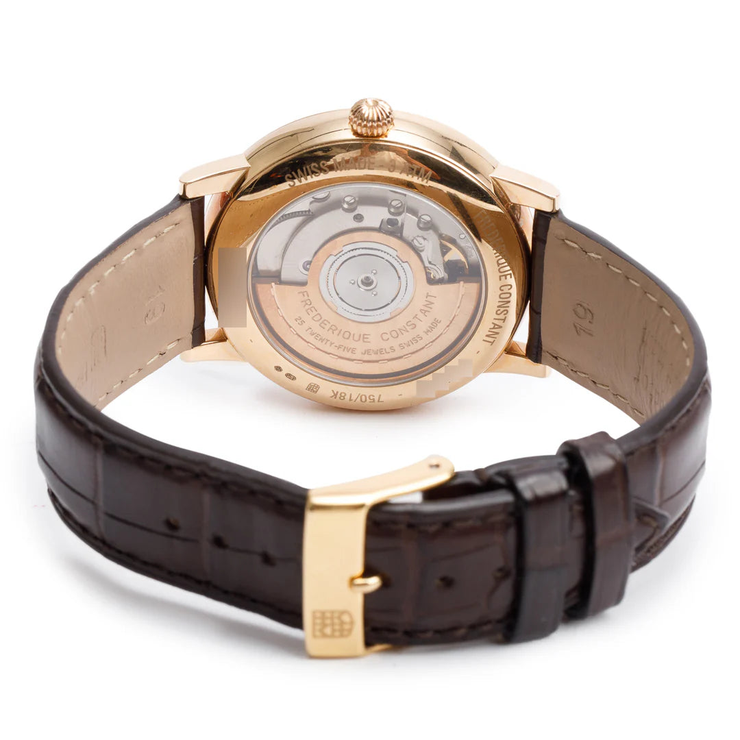 18k Rose Gold Slimline 37.5 MM Automatic Watch w/ Box